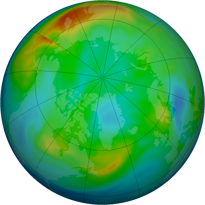 Arctic ozone map for 06 December 2006